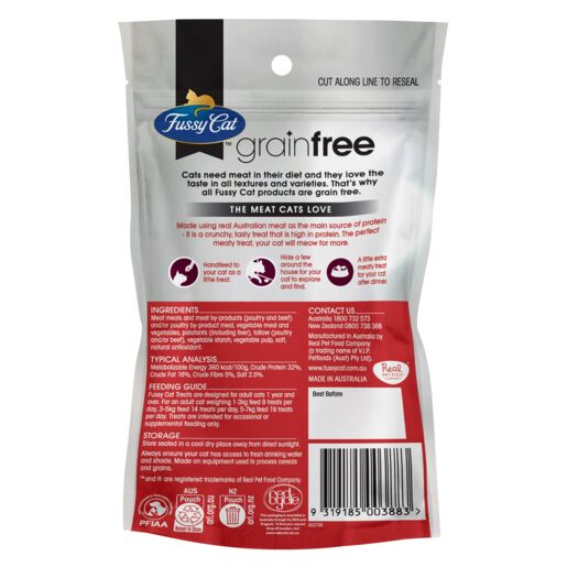 Go Raw Pet Products - Fussy Cat Crunchers Beef & Liver 100g