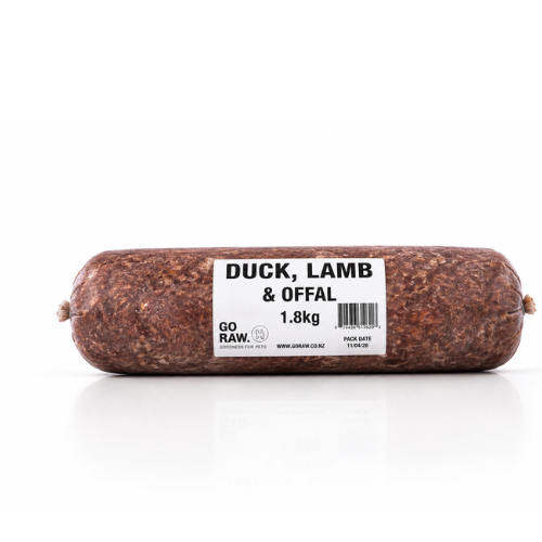 Duck Lamb Offal 1.8kg Roll - Go Raw Pet Food NZ