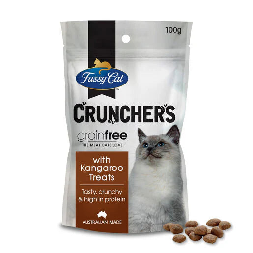 Go Raw Pet Products - Fussy Cat Crunchers Kangaroo 100g