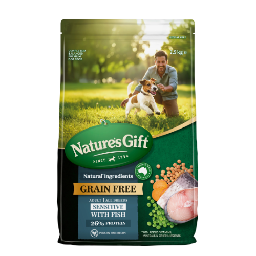 Natures Gift - Grain Free with Fish 2.5kg - Go Raw Pet Food NZ