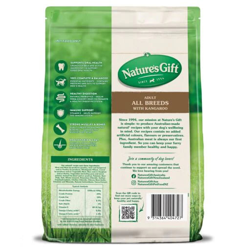 Go Raw Pet Products - Natures Gift Sustain Kangaroo 2.5kg