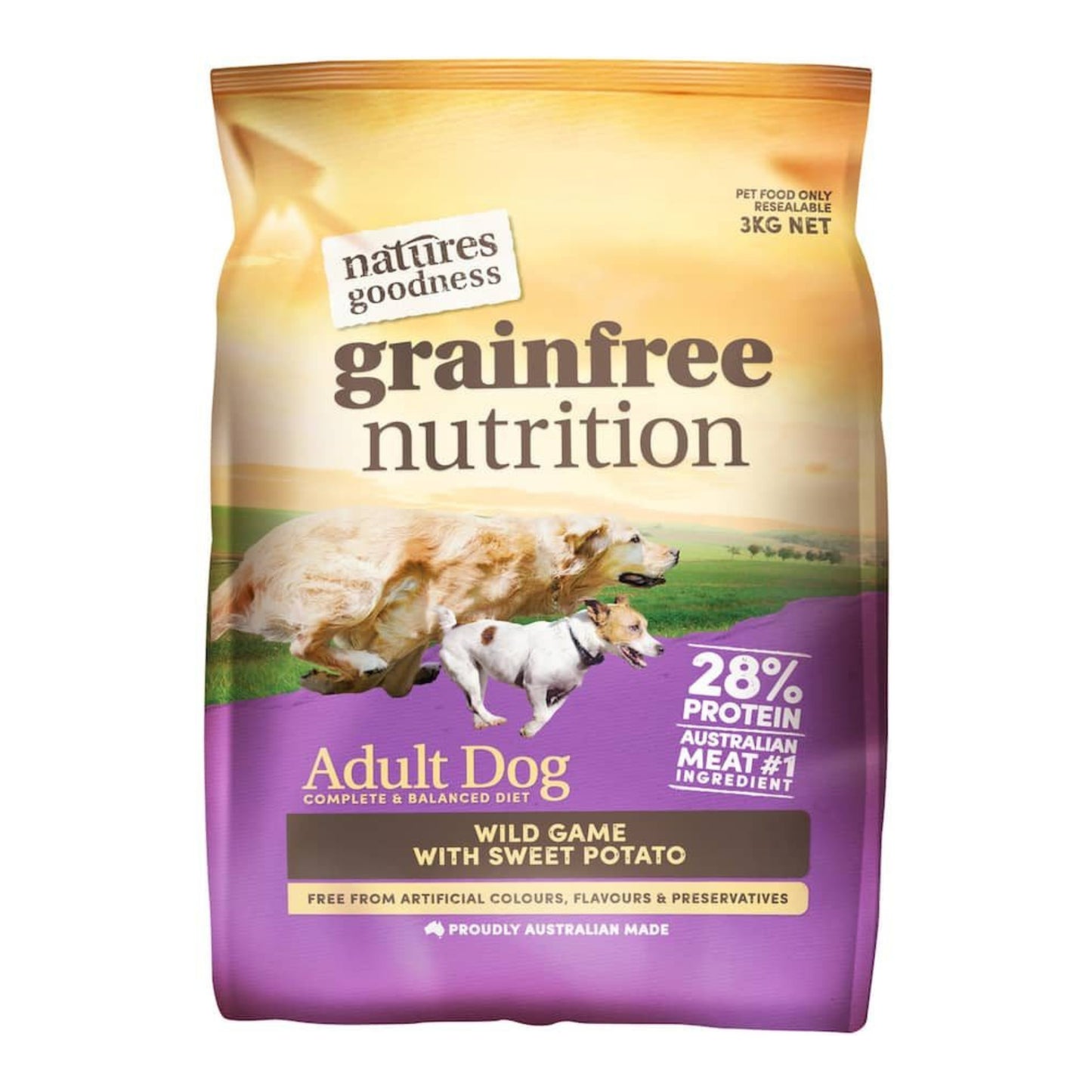 Go Raw Pet Products - Natures Goodness Wild Game Sweet Potato 3kg