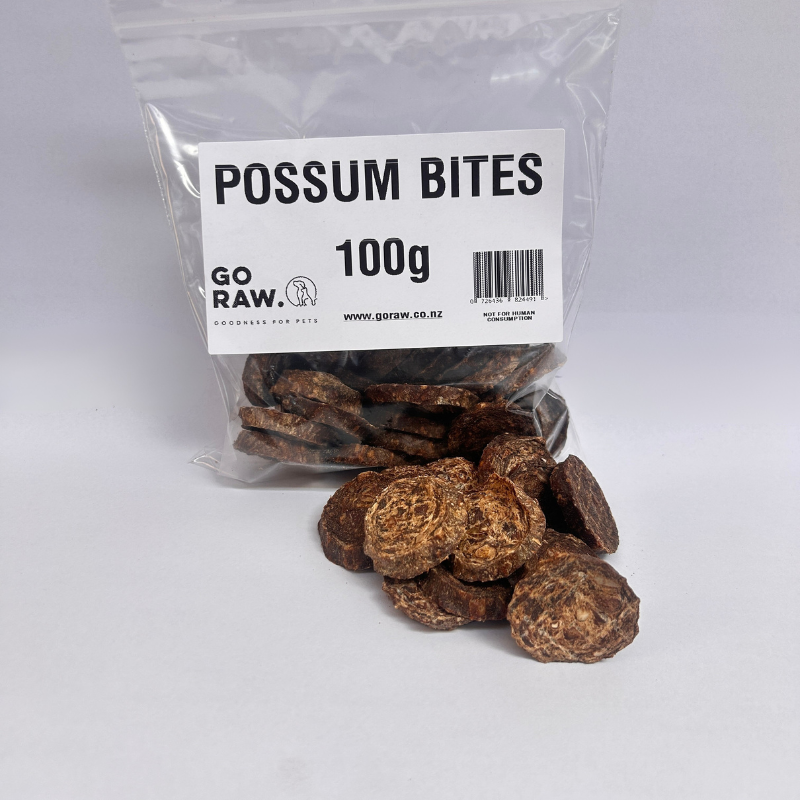Possum Bites in Packet - Go Raw Pet Food NZ