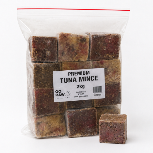 Premium Tuna Mince Blocks 2kg - Go Raw Pet Food NZ