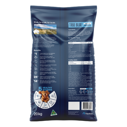 True Blue Family Dog 20kg Details - Go Raw Pet Food NZ