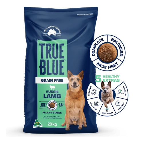 True Blue Grain Free Aussie Lamb 20kg - Go Raw Pet Food NZ