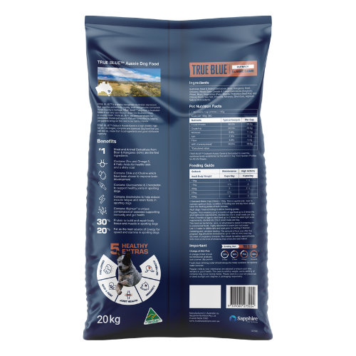 True Blue Outback 20kg - Aussie Game Details - Go Raw Pet Food NZ