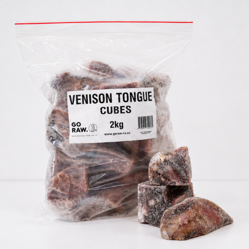 Venison Tongue Cubes - Go Raw Pet Food NZ
