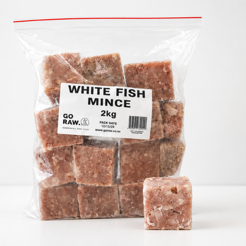 White Fish Mince Blocks - Go Raw Pet Food NZ