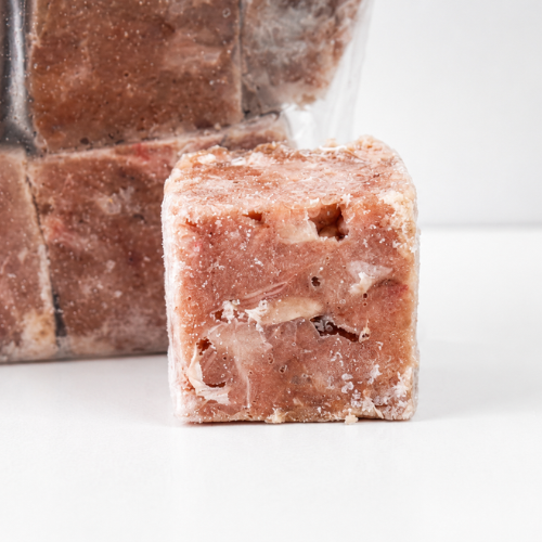 White Fish Mince Blocks Close Up - Go Raw Pet Food NZ