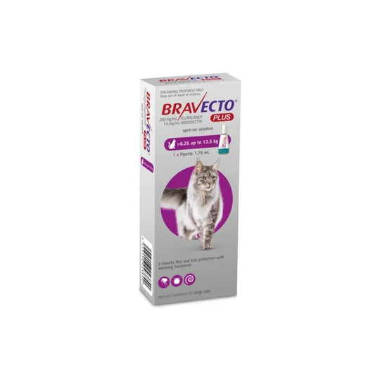 Go Raw Pet Products - Bravecto Plus for Cats Large Cat