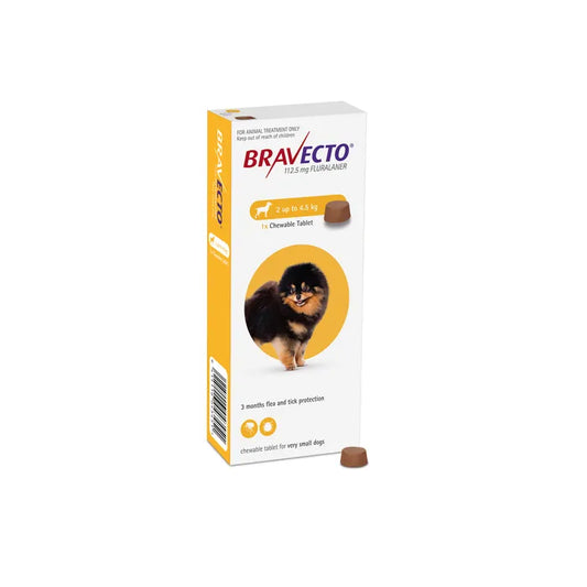 Go Raw Pet Products - Bravecto Chewable Xtra Small Dog 